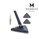 Esfregão Triangulo Mop De Limpeza Ajustável Giratória 360°