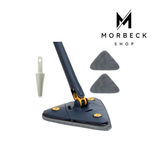 Esfregão Triangulo Mop De Limpeza Ajustável Giratória 360°